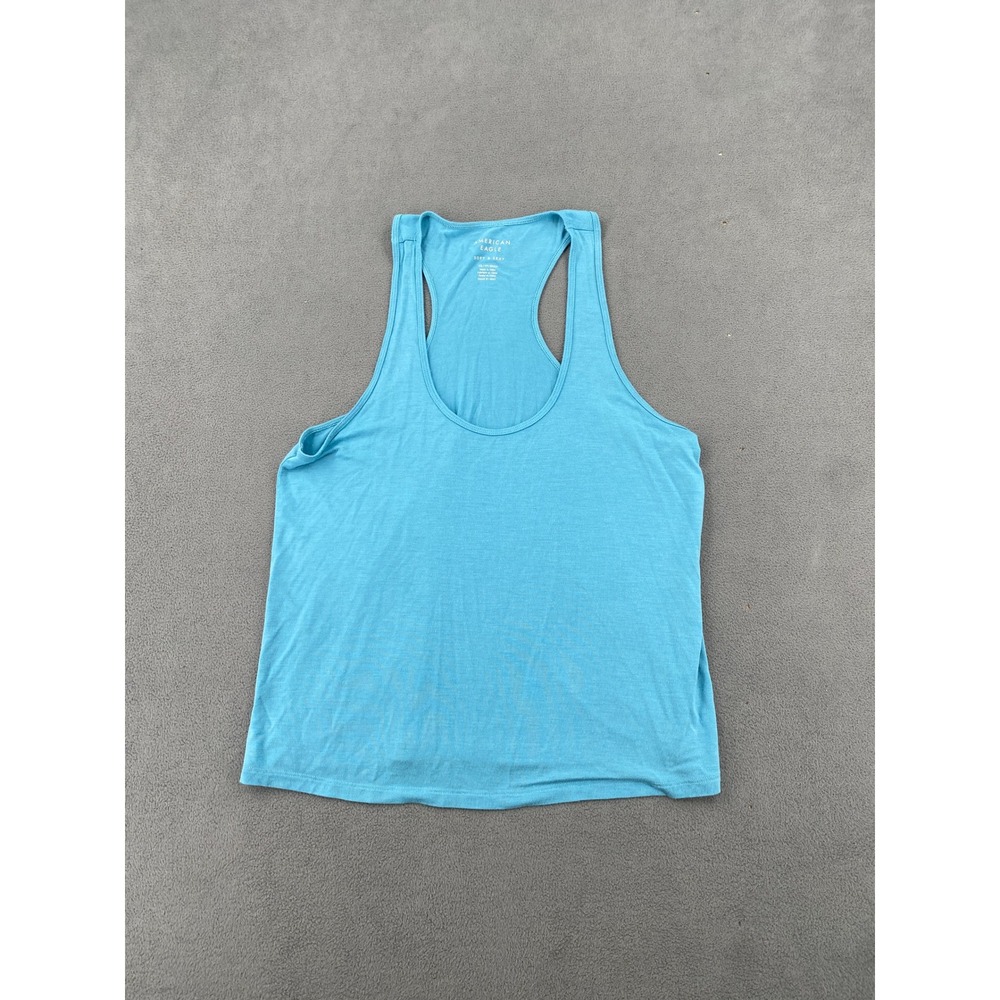 American Eagle Soft & Sexy Racerback Tank Top Blue Turquoise XS